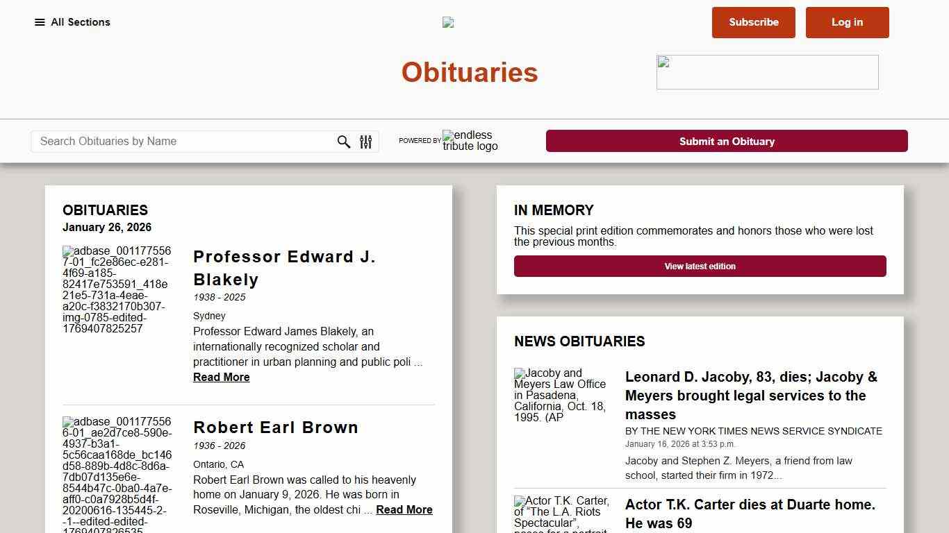 San Bernadino Sun Obituaries